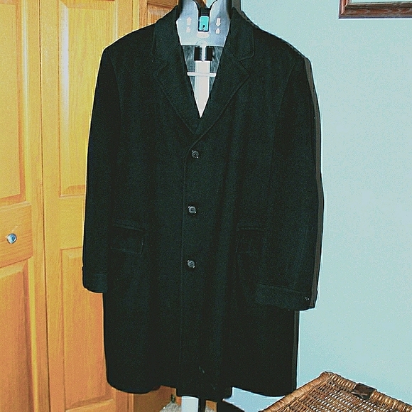 Other - Men's cashmere black winter coat 2X